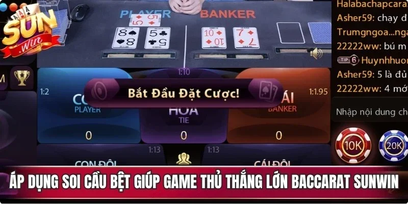 Áp dụng soi cầu bệt giúp game thủ thắng lớn baccarat Sunwin