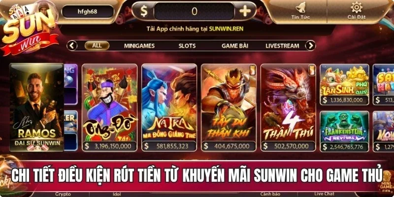 Chi tiết điều kiện rút tiền từ khuyến mãi Sunwin cho game thủ
