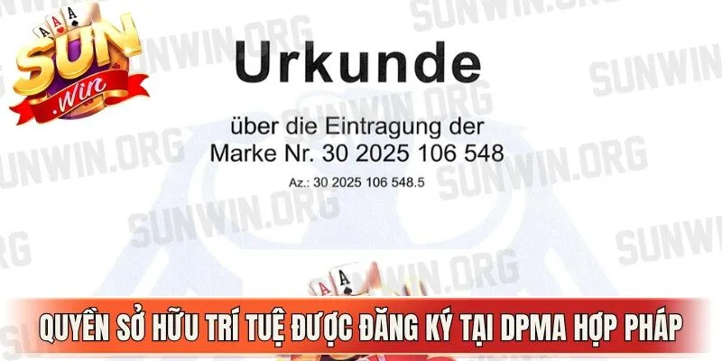 Quyền sở hữu trí tuệ được đăng ký tại DPMA hợp pháp